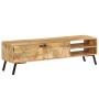 Solid mango wood TV cabinet 140x30x40 cm by vidaXL, TV Furniture - Ref: Foro24-246154, Price: 242,75 €, Discount: %