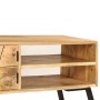 Solid mango wood TV cabinet 140x30x40 cm by vidaXL, TV Furniture - Ref: Foro24-246154, Price: 242,75 €, Discount: %