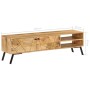 TV-Schrank aus massivem Mangoholz, 140 x 30 x 40 cm von vidaXL, TV-Möbel - Ref: Foro24-246154, Preis: 242,75 €, Rabatt: %