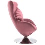 Drehbarer Eiersessel aus Samt mit rosa Kissen von vidaXL, Sessel - Ref: Foro24-326214, Preis: 245,99 €, Rabatt: %