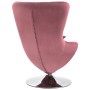 Sillón egg giratorio de terciopelo con cojín rosa de vidaXL, Sillones - Ref: Foro24-326214, Precio: 245,99 €, Descuento: %