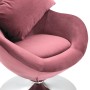 Drehbarer Eiersessel aus Samt mit rosa Kissen von vidaXL, Sessel - Ref: Foro24-326214, Preis: 245,99 €, Rabatt: %