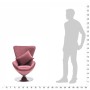 Sillón egg giratorio de terciopelo con cojín rosa de vidaXL, Sillones - Ref: Foro24-326214, Precio: 245,99 €, Descuento: %