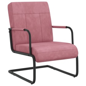 Silla voladiza de terciopelo rosa de vidaXL, Sillones - Ref: Foro24-325792, Precio: 131,21 €, Descuento: %