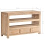 Mueble para TV madera maciza acacia marrón claro 90x30x55 cm de vidaXL, Muebles TV - Ref: Foro24-246103, Precio: 221,12 €, De...