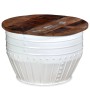 Solid white recycled wood barrel-shaped coffee table by vidaXL, Coffee table - Ref: Foro24-245254, Price: 156,15 €, Discount: %