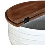 Solid white recycled wood barrel-shaped coffee table by vidaXL, Coffee table - Ref: Foro24-245254, Price: 156,15 €, Discount: %