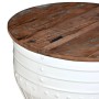 Solid white recycled wood barrel-shaped coffee table by vidaXL, Coffee table - Ref: Foro24-245254, Price: 156,15 €, Discount: %