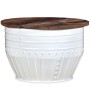 Solid white recycled wood barrel-shaped coffee table by vidaXL, Coffee table - Ref: Foro24-245254, Price: 156,15 €, Discount: %