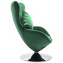 Velvet swivel egg armchair with dark green cushion by vidaXL, Armchairs - Ref: Foro24-326213, Price: 285,48 €, Discount: %