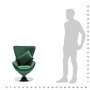 Velvet swivel egg armchair with dark green cushion by vidaXL, Armchairs - Ref: Foro24-326213, Price: 285,48 €, Discount: %