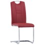 Cantilever dining chairs 2 units red synthetic leather by vidaXL, dining chairs - Ref: Foro24-281781, Price: 158,72 €, Discou...