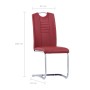 Cantilever dining chairs 2 units red synthetic leather by vidaXL, dining chairs - Ref: Foro24-281781, Price: 158,72 €, Discou...