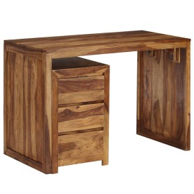 Escritorio de madera maciza de sheesham 110x55x76 cm de vidaXL, Escritorios - Ref: Foro24-246216, Precio: 448,99 €, Descuento: %