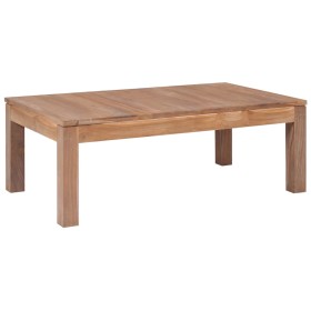 Mesa de centro madera teca maciza acabado natural 110x60x40 cm de vidaXL, Mesas de centro - Ref: Foro24-246955, Precio: 184,9...