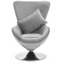 Sillón egg giratorio de terciopelo con cojín gris claro de vidaXL, Sillones - Ref: Foro24-326211, Precio: 234,06 €, Descuento: %