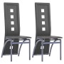 Dining chairs 2 units gray synthetic leather by vidaXL, dining chairs - Ref: Foro24-281707, Price: 115,37 €, Discount: %