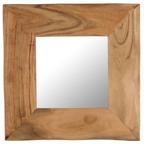 Espejo cosmético de madera maciza de acacia 50x50 cm de vidaXL, Espejos - Ref: Foro24-246267, Precio: 44,99 €, Descuento: %