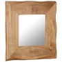 Espejo cosmético de madera maciza de acacia 50x50 cm de vidaXL, Espejos - Ref: Foro24-246267, Precio: 44,99 €, Descuento: %