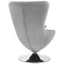 Swivel velvet egg armchair with light gray cushion by vidaXL, Armchairs - Ref: Foro24-326211, Price: 234,06 €, Discount: %