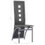 Dining chairs 2 units gray synthetic leather by vidaXL, dining chairs - Ref: Foro24-281707, Price: 115,37 €, Discount: %