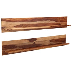 Wall shelves 2 pcs solid sheesham wood 169x26x20 cm by vidaXL, Shelves and shelves - Ref: Foro24-247932, Price: 205,26 €, Dis...