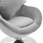 Sillón egg giratorio de terciopelo con cojín gris claro de vidaXL, Sillones - Ref: Foro24-326211, Precio: 234,06 €, Descuento: %