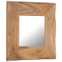 Espejo cosmético de madera maciza de acacia 50x50 cm de vidaXL, Espejos - Ref: Foro24-246267, Precio: 44,99 €, Descuento: %