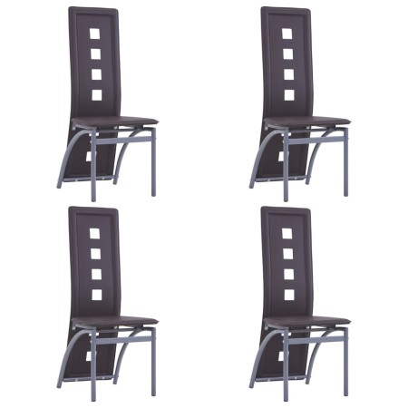 Dining chairs 4 units brown synthetic leather by vidaXL, dining chairs - Ref: Foro24-281710, Price: 197,33 €, Discount: %