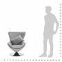 Swivel velvet egg armchair with light gray cushion by vidaXL, Armchairs - Ref: Foro24-326211, Price: 234,06 €, Discount: %