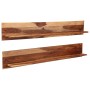 Wall shelves 2 pcs solid sheesham wood 169x26x20 cm by vidaXL, Shelves and shelves - Ref: Foro24-247932, Price: 205,99 €, Dis...