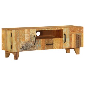 Hand-carved solid recycled wood TV cabinet 120x30x40 cm by vidaXL, TV Furniture - Ref: Foro24-247909, Price: 174,26 €, Discou...