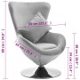 Swivel velvet egg armchair with light gray cushion by vidaXL, Armchairs - Ref: Foro24-326211, Price: 234,06 €, Discount: %