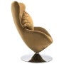 Sillón egg giratorio de terciopelo con cojín marrón de vidaXL, Sillones - Ref: Foro24-326215, Precio: 234,06 €, Descuento: %