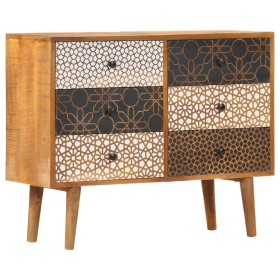 Sideboard with solid mango wood print 90x30x70 cm by vidaXL, Sideboards - Ref: Foro24-247916, Price: 253,99 €, Discount: %