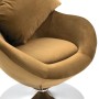 Sillón egg giratorio de terciopelo con cojín marrón de vidaXL, Sillones - Ref: Foro24-326215, Precio: 234,06 €, Descuento: %