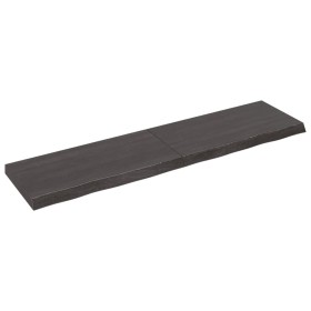 Wandregal aus dunkelbraun behandeltem Eichenholz, 160 x 40 x (2-6) cm von vidaXL, Regale und Regale - Ref: Foro24-363831, Pre...