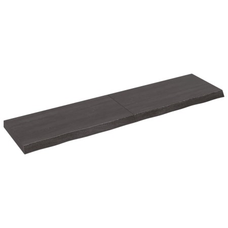 Dark brown treated oak wood wall shelf 160x40x(2-6)cm by vidaXL, Shelves and shelves - Ref: Foro24-363831, Price: 80,50 €, Di...