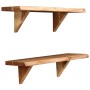 Wall shelves 2 pcs solid acacia wood 60x20x18 cm by vidaXL, Shelves and shelves - Ref: Foro24-247927, Price: 58,08 €, Discoun...