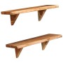 Wall shelves 2 pcs solid acacia wood 60x20x18 cm by vidaXL, Shelves and shelves - Ref: Foro24-247927, Price: 58,08 €, Discoun...