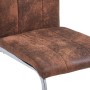 Cantilever dining chairs 2 pcs brown artificial suede leather by vidaXL, dining chairs - Ref: Foro24-281783, Price: 167,85 €,...