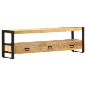 Solid mango wood TV cabinet 150x30x45 cm by vidaXL, TV Furniture - Ref: Foro24-247906, Price: 220,01 €, Discount: %