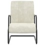 Silla voladiza de terciopelo blanco crema de vidaXL, Sillones - Ref: Foro24-325797, Precio: 127,99 €, Descuento: %