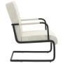 Silla voladiza de terciopelo blanco crema de vidaXL, Sillones - Ref: Foro24-325797, Precio: 127,99 €, Descuento: %