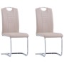 Cantilever Dining Chairs 2 Pcs Cappuccino Faux Leather by vidaXL, dining chairs - Ref: Foro24-281779, Price: 150,05 €, Discou...