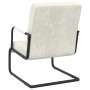 Silla voladiza de terciopelo blanco crema de vidaXL, Sillones - Ref: Foro24-325797, Precio: 127,99 €, Descuento: %