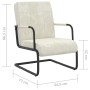 Silla voladiza de terciopelo blanco crema de vidaXL, Sillones - Ref: Foro24-325797, Precio: 127,99 €, Descuento: %