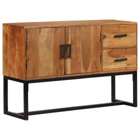 Solid brown acacia wood sideboard 110x30x70 cm by vidaXL, Sideboards - Ref: Foro24-246142, Price: 267,46 €, Discount: %