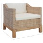 Sessel mit natürlichen Rattankissen von vidaXL, Sessel - Ref: Foro24-283075, Preis: 270,01 €, Rabatt: %