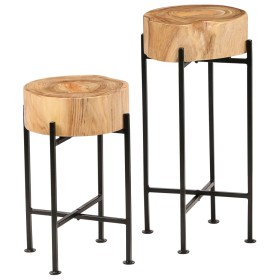 Set of side tables 2 units solid acacia wood by vidaXL, Side tables - Ref: Foro24-246207, Price: 97,99 €, Discount: %